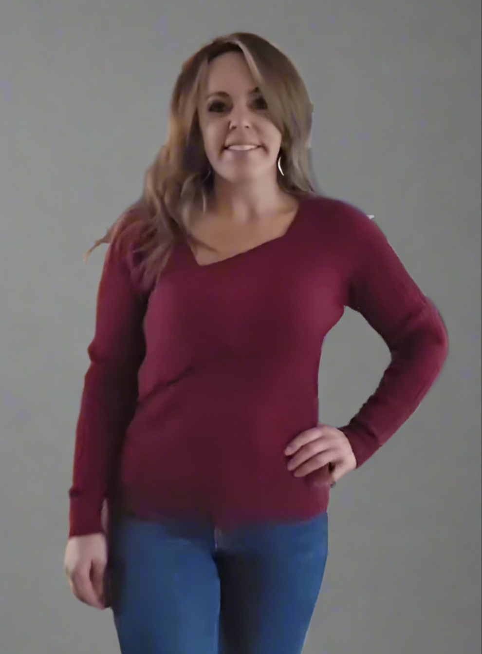 Asymmetrical Neckline Sweater