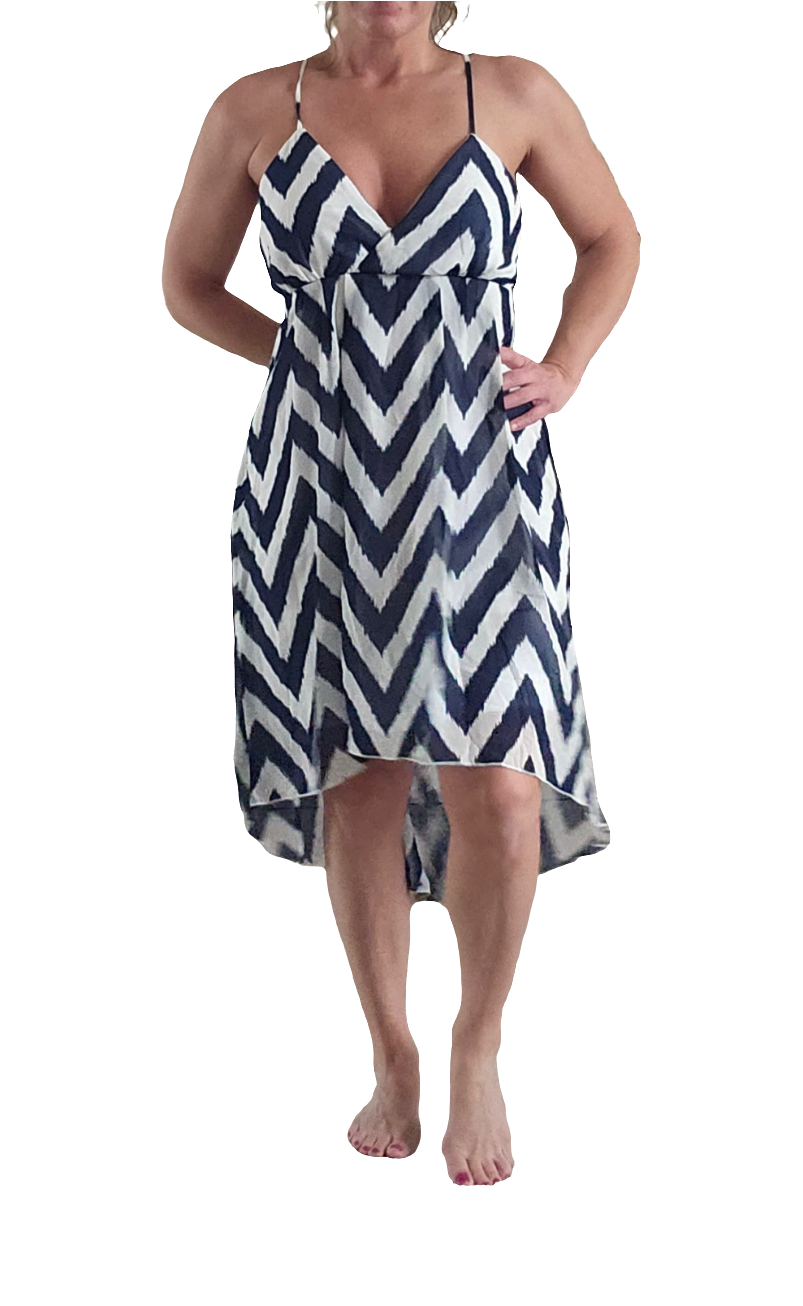 Blue and White Summer Dress