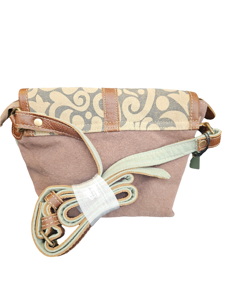 Leaf Print Small Crossbody Bag