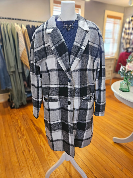 Long Plaid Jacket