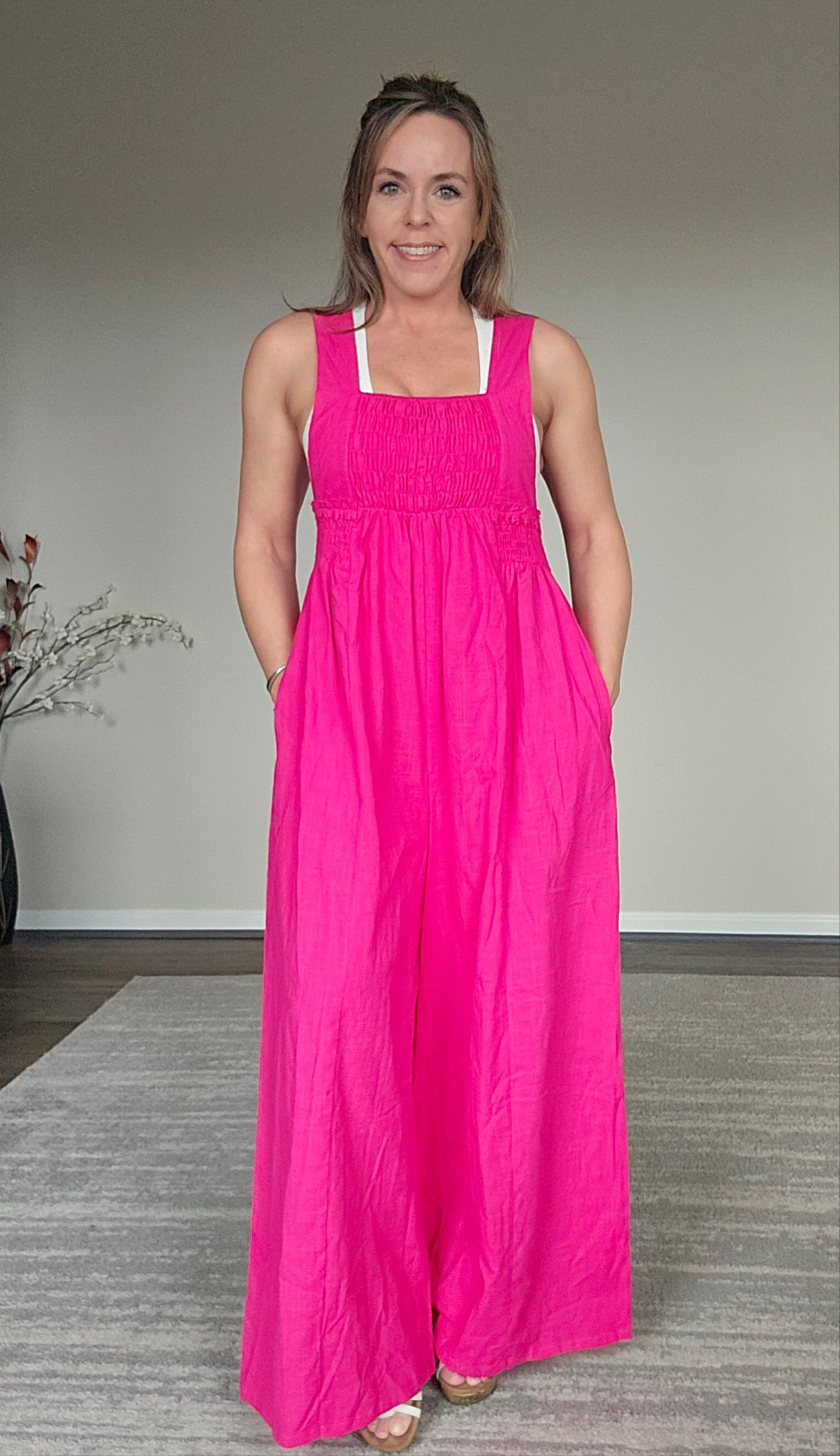 Hot Pink Jumpsuit