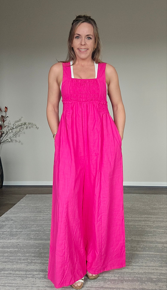 Hot Pink Jumpsuit