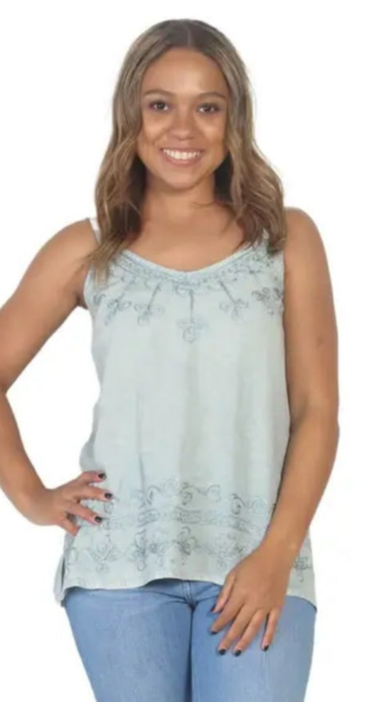 Rayon Embroidery Tank