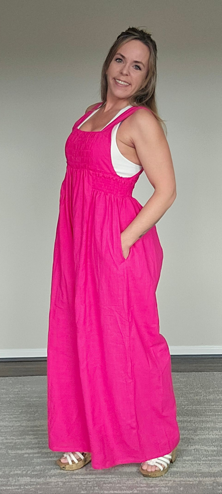 Hot Pink Jumpsuit