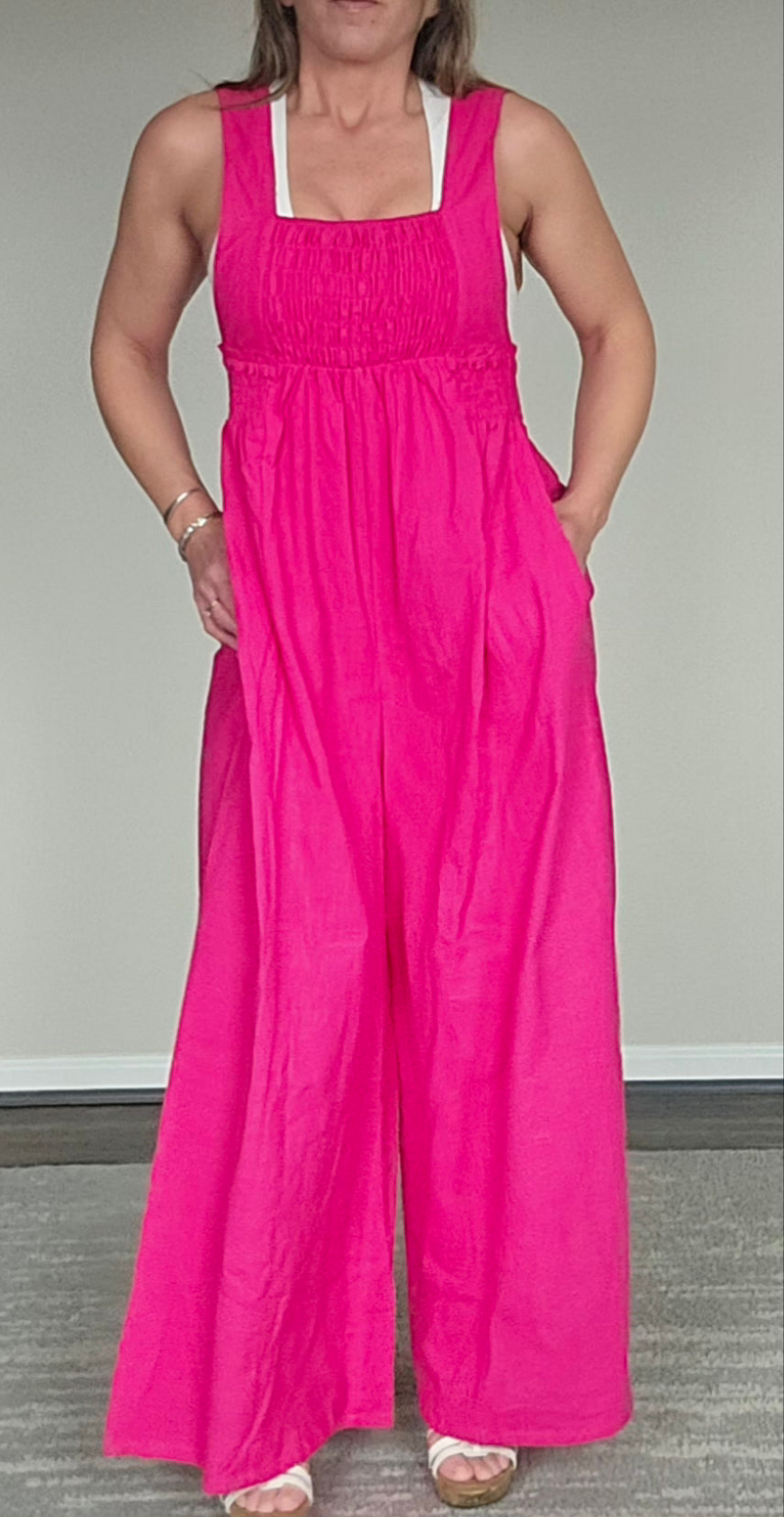Hot Pink Jumpsuit