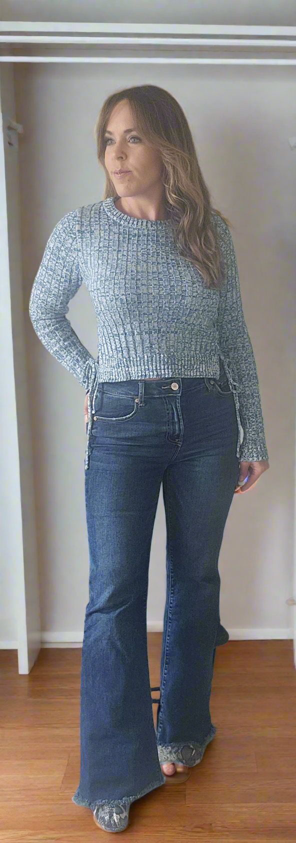 Side-Tie Crop Sweater