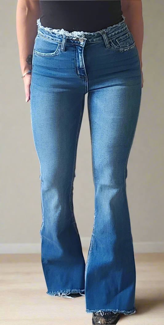 Frayed Top Jeans