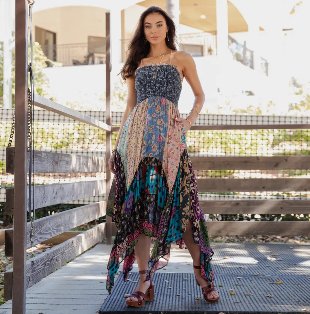 Young Threads Bohemian Handkerchief Dress