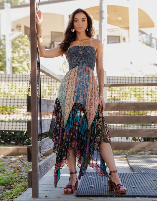 Young Threads Bohemian Handkerchief Dress