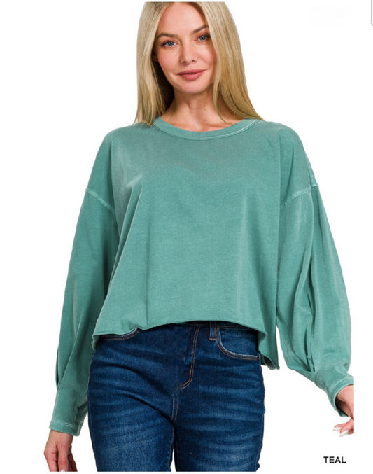 Zenana Teal Longsleeve
